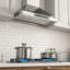 Hotte de cuisine murale 36 pouces, 900 pi³ / min, convertible au mur, en acier inoxydable, silencieuse, à 4 vitesses, avec contrôle tactile et panneau tactile avec lumières DEL-122432740