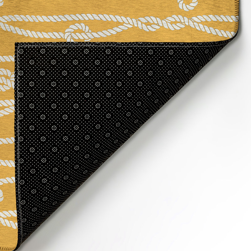 Tapis intérieur / extérieur en polyester tissé à la machine Ladora, Rectangle 3 pi x 5 pi