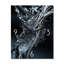 Horloge murale moderne bleue et noire Waveform Dreams II - Fractals-154882274