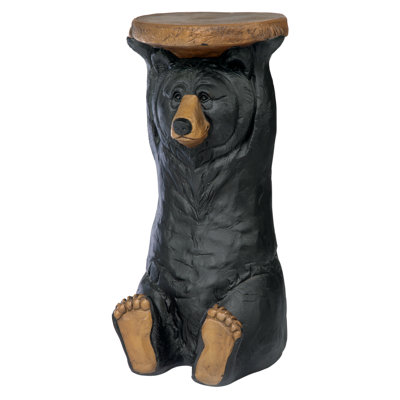 Forest Black Bear Figurine End Table