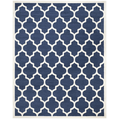 Ammundsen Geometric Navy Area Rug