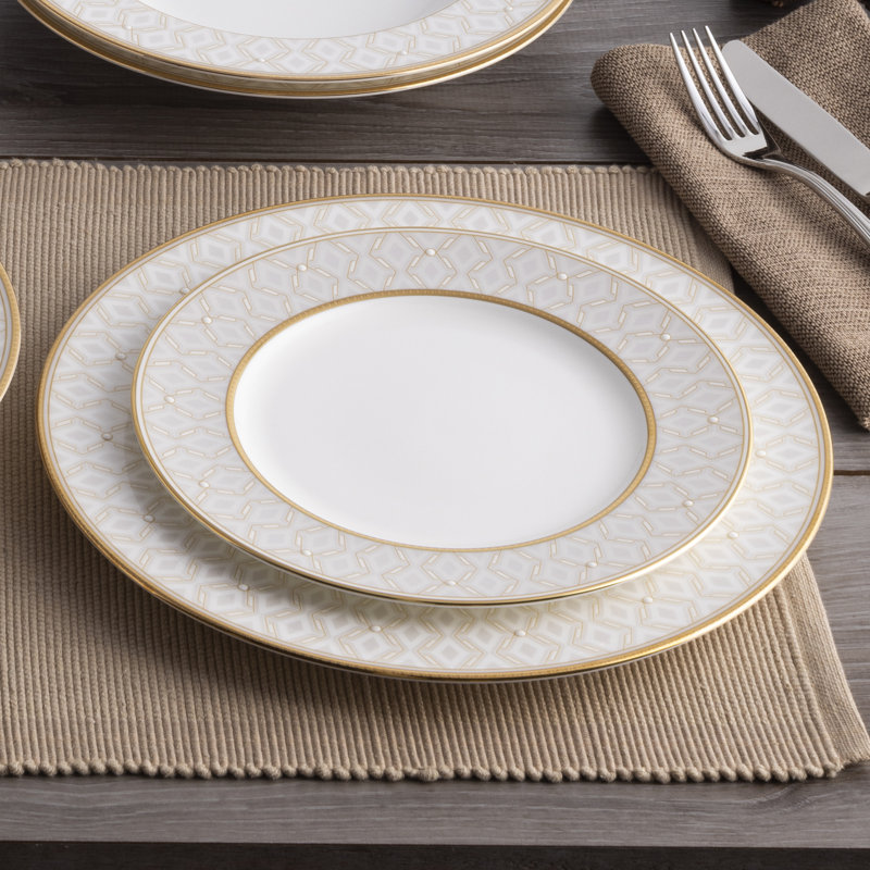 Service de table 12 pièces, service pour 4 Noritake Noble Pearl