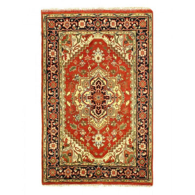 Oriental Area Rug in Rust