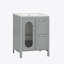 Meuble-lavabo avec lavabo, meuble-lavabo avec deux tiroirs et porte, tablette réglable