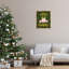 Voiture avec arbre de Noël, art mural encadré sur toile flottante, design par Isabela Schielke-726065681-726065682