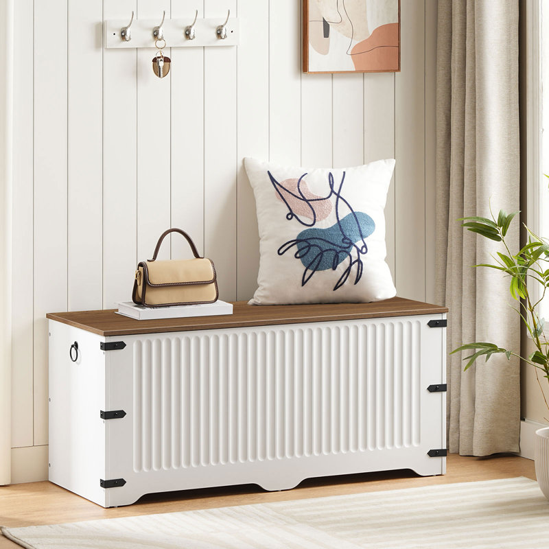 39.3'' W Storage Bench With Flip Top Blanket Chest