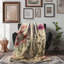 Classic Evergreen Bouquets - couverture sherpa de qualité supérieure 1 pièce - reproduction d'art luxueuse-97195525