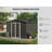 12 FT x 10 FT Rectangular Metal Storage Shed with Punched Vents, Grey