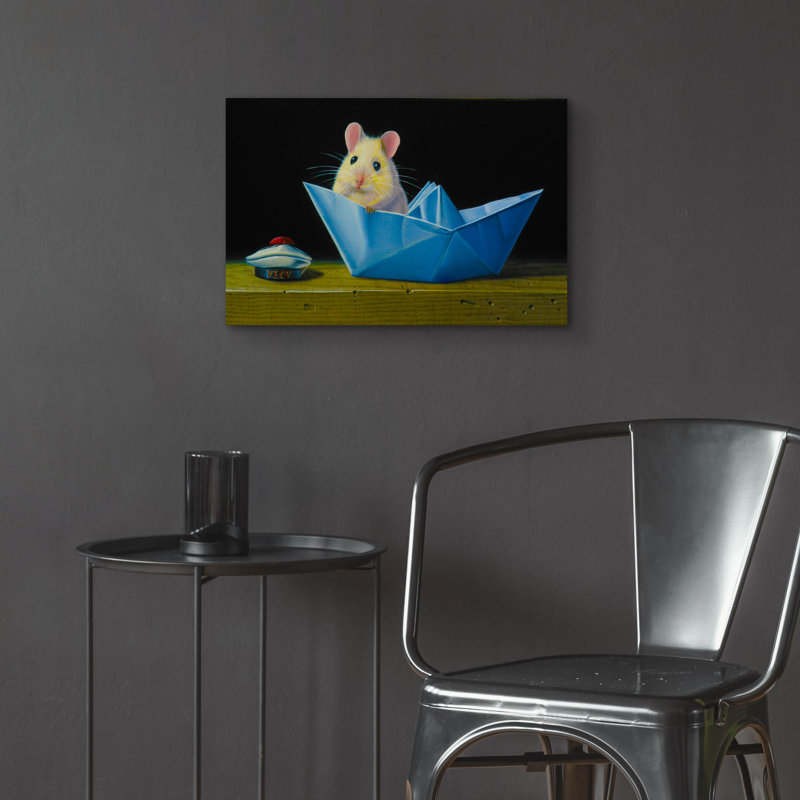 «Bientôt tarte départ» par Valery Vecu Quitard, art mural en verre acrylique, H 16 po x l 24 po x P 0,2 po