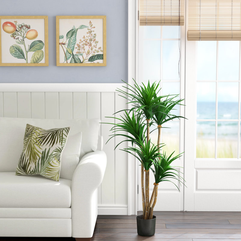 129.54cm Faux Palm Tree in Pot
