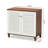 Diora White & Brown Four-Shelf With 2-Door Shoe Storage Cabinet, 27.83" H X 29.34" W X 14.27" D