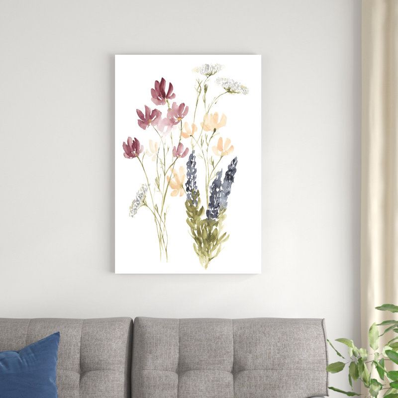 " Lobelia Garden II " Painting Print, 36" H x 24" W