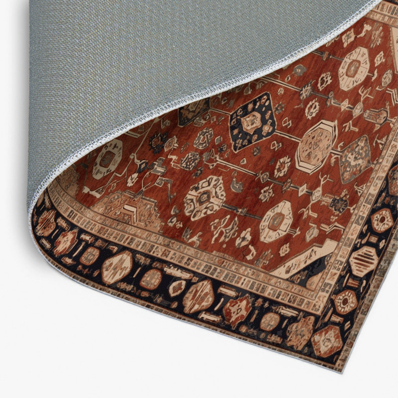 Tapis turc intérieur et extérieur brun, Rectangulaire 2 pi x 3 pi