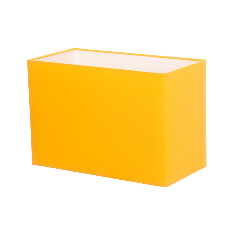 Cotton Rectangle Lamp Shade ( Screw On ), Sunshine Yellow, 20cm H x 30cm W x 15cm D