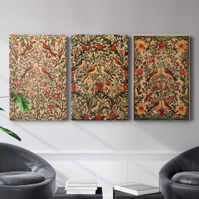 WM Morris Homage  Series  CC  -Premium Gallery Wrapped Canvas Set -Ready to Hang