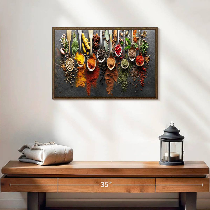 Choice Of Spices, 25" X 17", Floating Frame Walnut