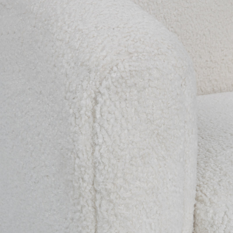 Chaise d'appoint Gloriette, naturel, Polyester blanc
