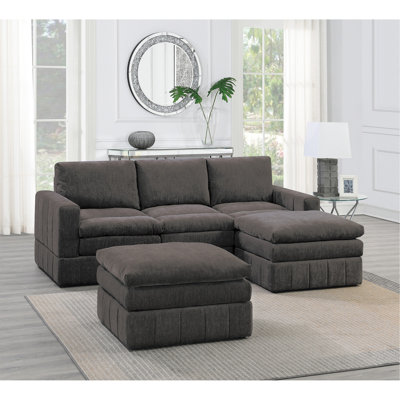 Odelet Upholstered Sofa, Modular Sectional Set, Morgan Plush Living Room Furniture