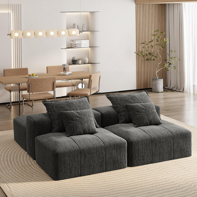 Canapé modulaire surdimensionné Modern, Noir