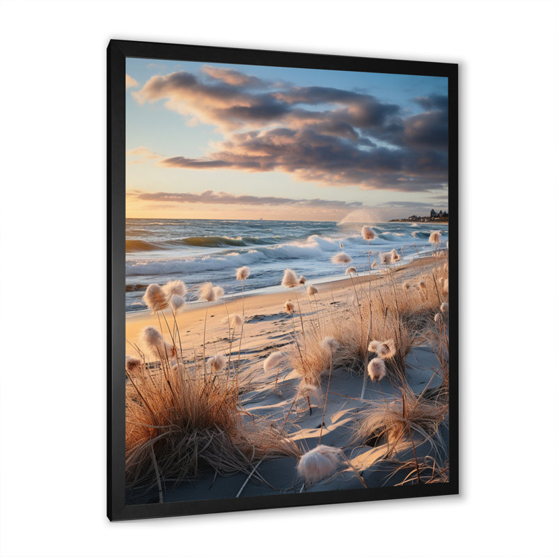 «Beach Photo Coastal Harmony III» - Impression sur toile nautique et plage, H 44 po x l 34 po x P 1,5 po, Cadre photo noir
