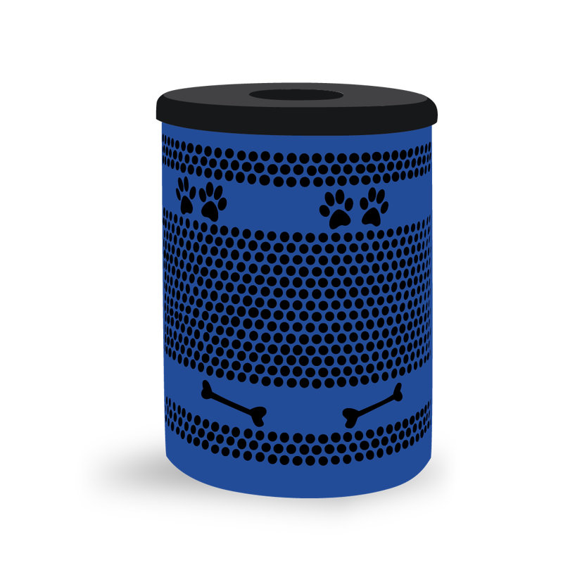 Poubelle 32 gallons BarkPark, Bleu