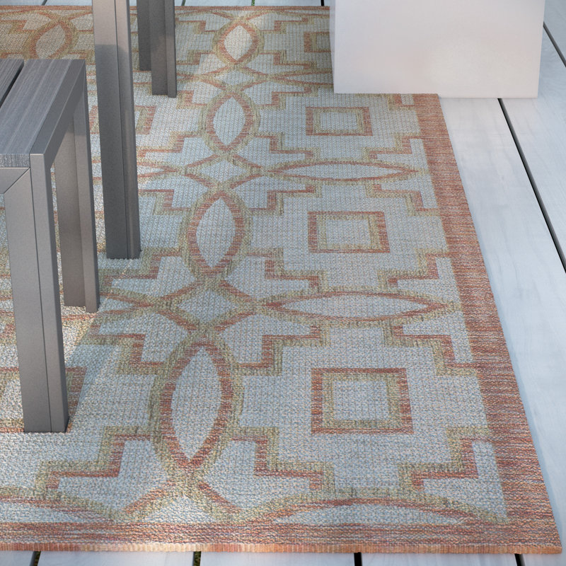 Mcdaniel Geometric Hand Woven Indoor / Outdoor Area Rug, Rectangle 160 x 231 cm