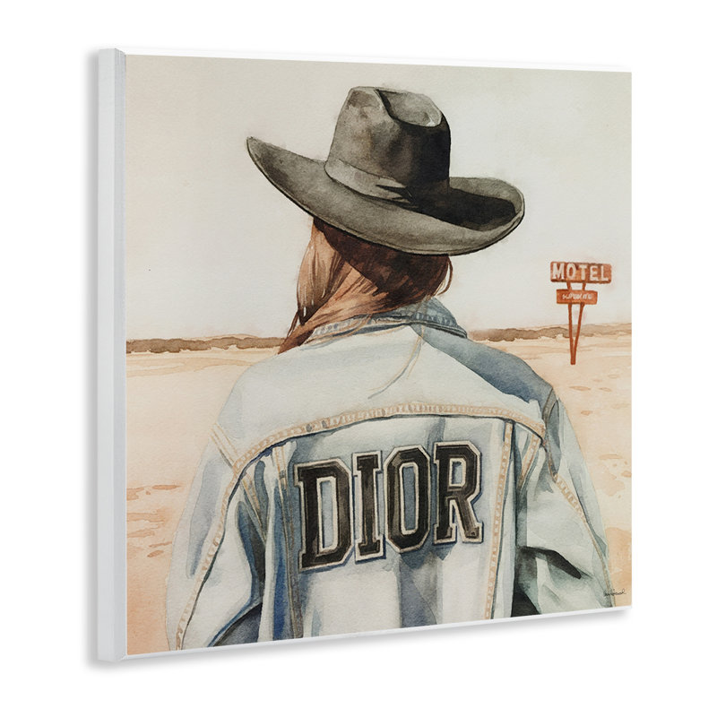  Glam Cowgirl in Desert Wall Plaque Art by Amanda Greenwood