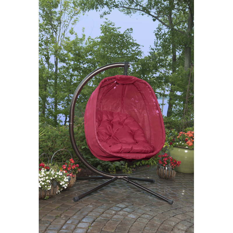 Balancelle avec support Egg Chair, Rouge