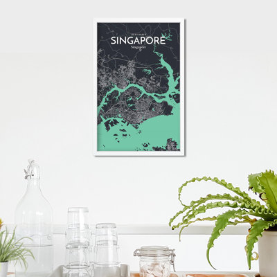 Carte de la ville de Singapour, impression