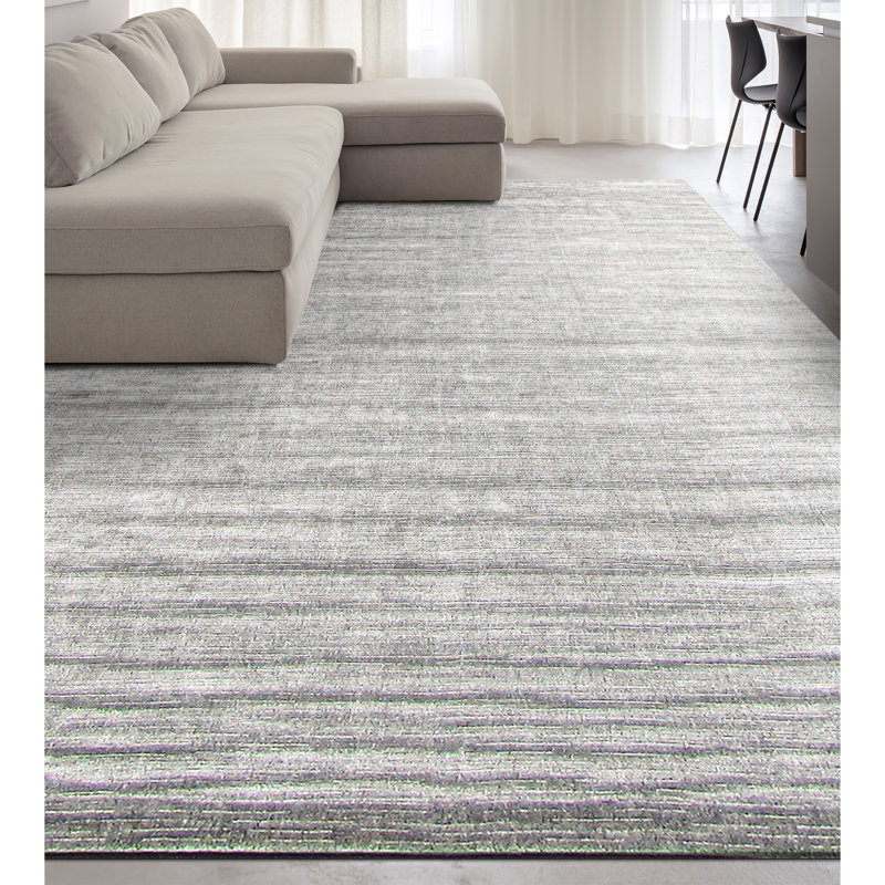 Ombre Area Rug in Gray/Light Gray, Rectangle 18' x 30'