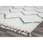 Tapis à chevrons blanc / bleu clair-40018649