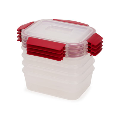 Ensemble de contenants pour aliments rectangulaires 8 pièces Joseph Lock