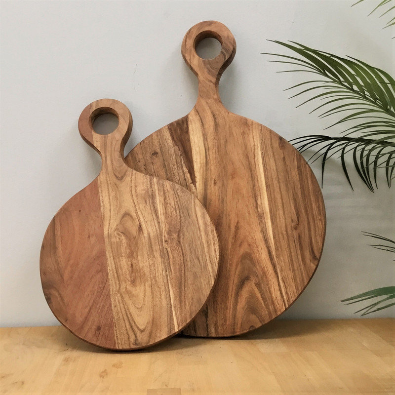 Planche à découper ovale en bois 19 po x 13,5 po