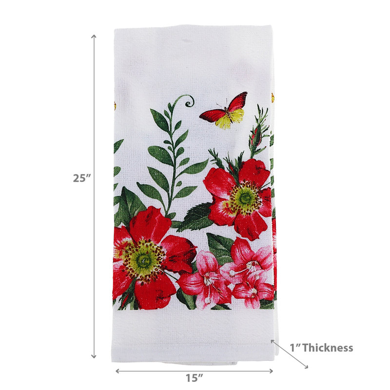 Cotton Floral Tea Towel Kitchen Towel