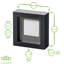 Nicola Spring - 4" x 4" White 3D Box Photo Frame - 2" x 2" Mount - White