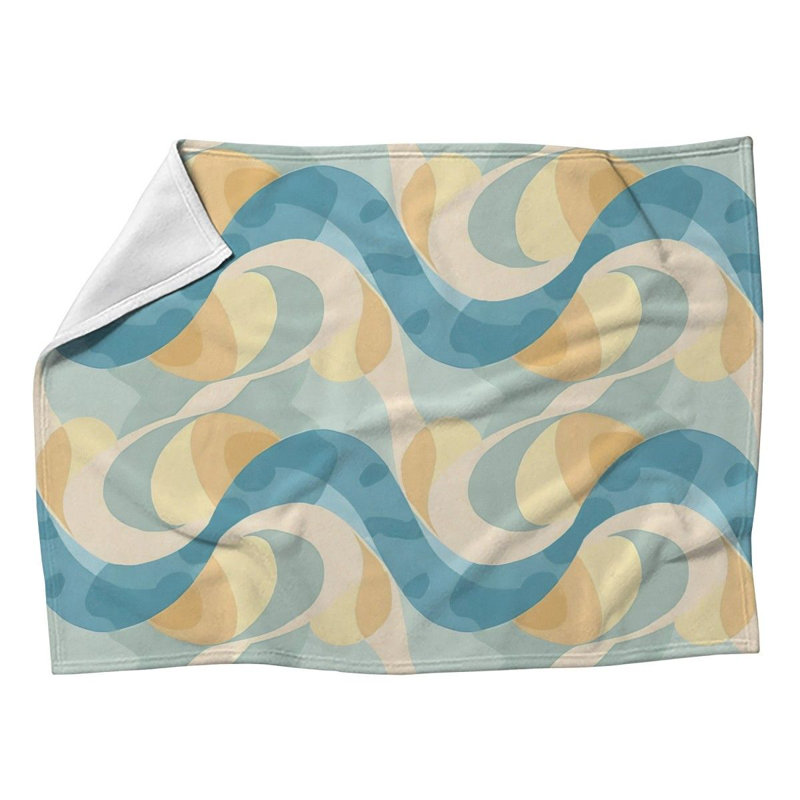 Blend Geometric Machine Printed Throw Blanket, 60" W x 80" L