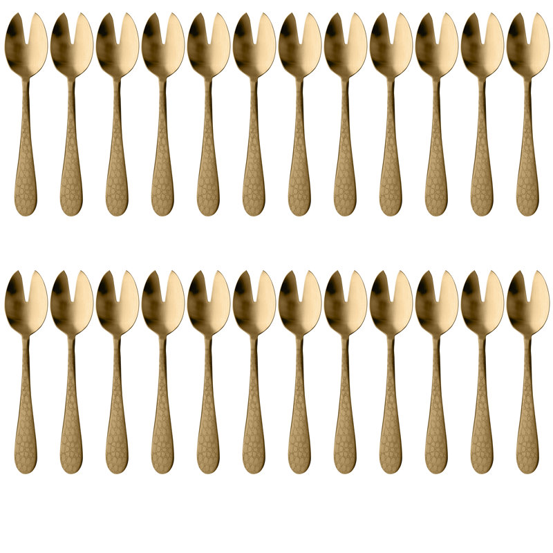 Coccodrillo Salad Servers, Ice Gold