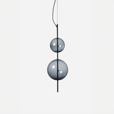 Noir | Petit luminaire suspendu avec extension (grand)