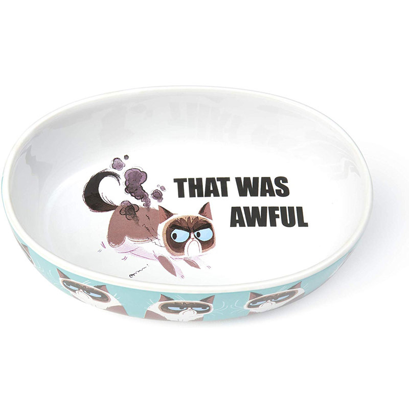 Bol ovale pour chat grumpy
