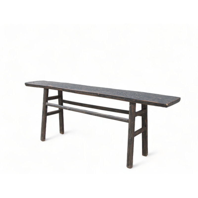 Table rustique en bois de ferme, Noir / brun, Noir / brun, H 31,9 po x l 88,6 po x P 14,2 po