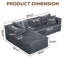 Canapé modulaire en L 105 po-121051903-121051904