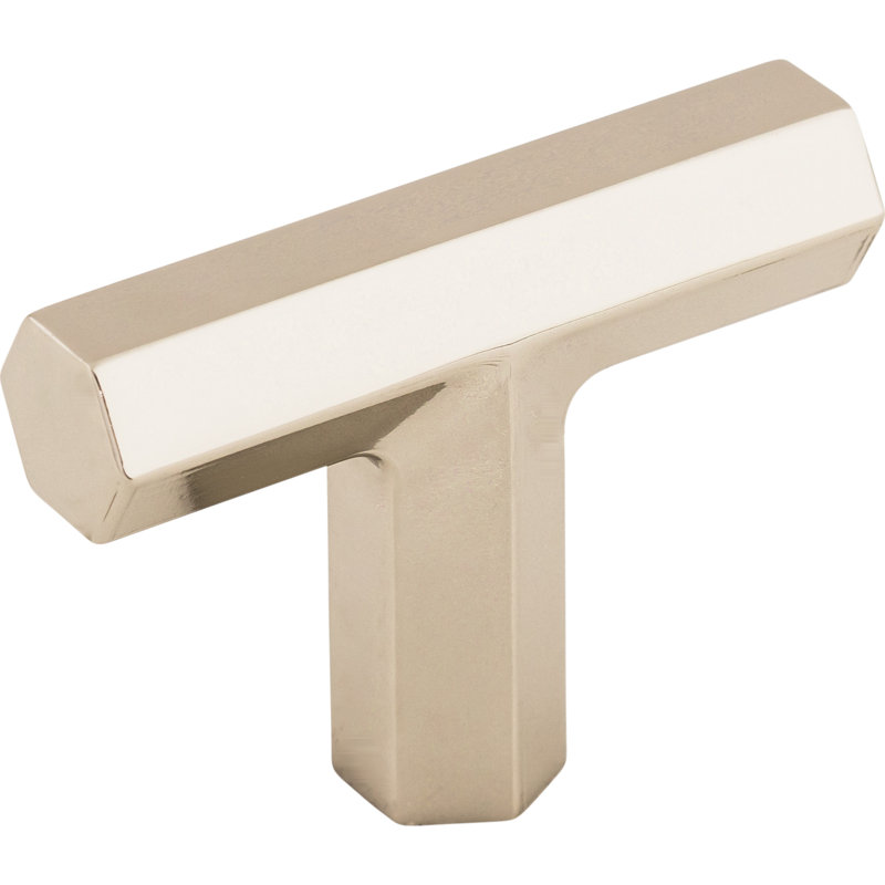 Lydia 1 3/4" Length Geometric Knob, Polished Nickel
