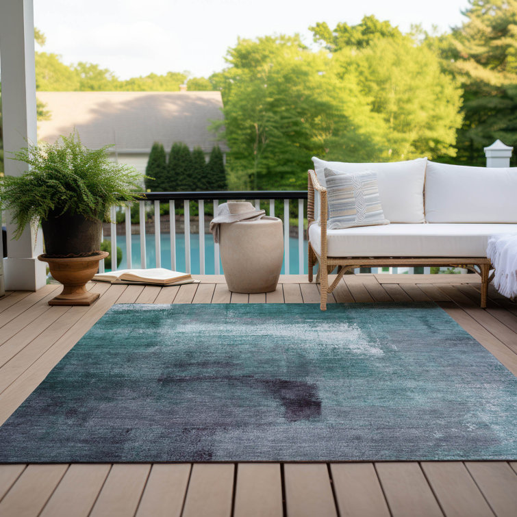 Malm Washable Abstract Indoor / Outdoor Rug