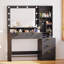 Dressing Table With USB Charge Make-up Desk Multi-storage Vanity Table-700535519