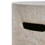 Table d'appoint en béton léger avec poignée, finition, structure de beauté naturelle et moderne, dimensions 15,5 po x 15,5 po x 18,5 po
