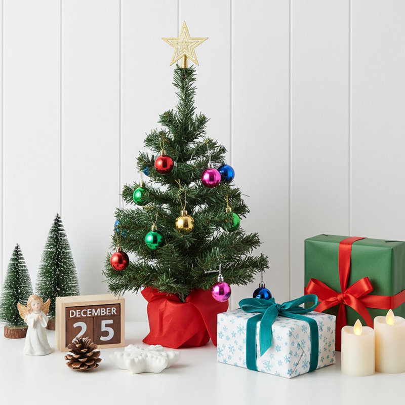 2.1' H Lighted Artificial Christmas Tree