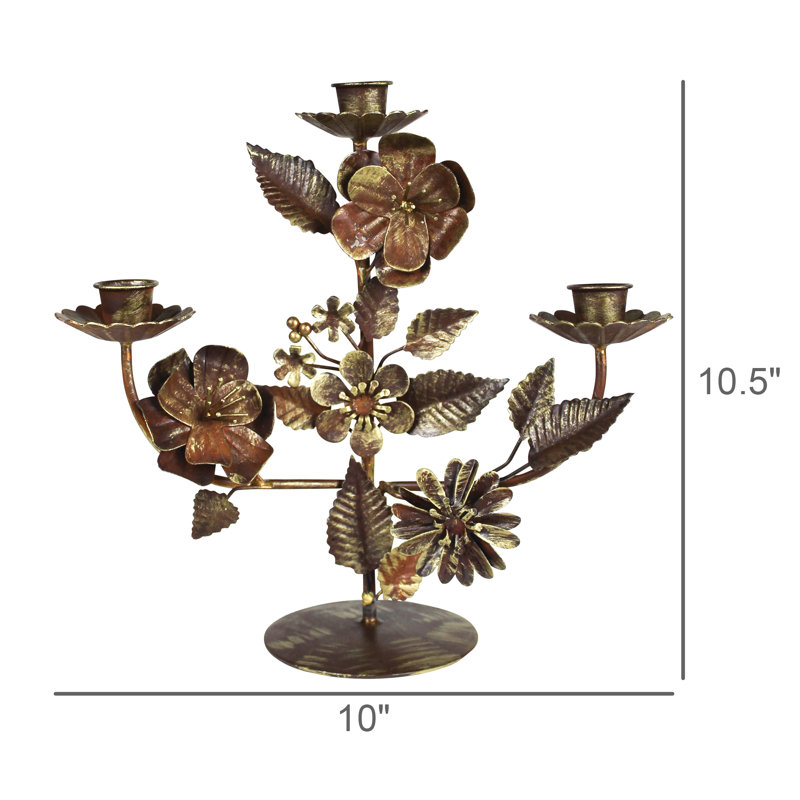 Bougeoir de table en métal 10,5 po H