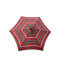 Parasols rayés rouges robustes avec cadre solaire en acier à DEL pour l'extérieur-129887816