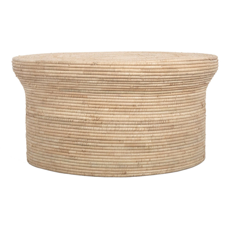 Round Raffia Coffee Table