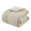 3 pièces d'édredon taupe très grand / très grand - Rembourrage en coton orné de garniture lavable à la machine